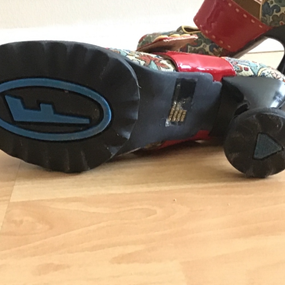 JOHN FLUEVOG LADIES ZAZA MARY JANE WIDE STRAP FABRIC  SHOE inc. SHOE BAG - Picture 6 of 15